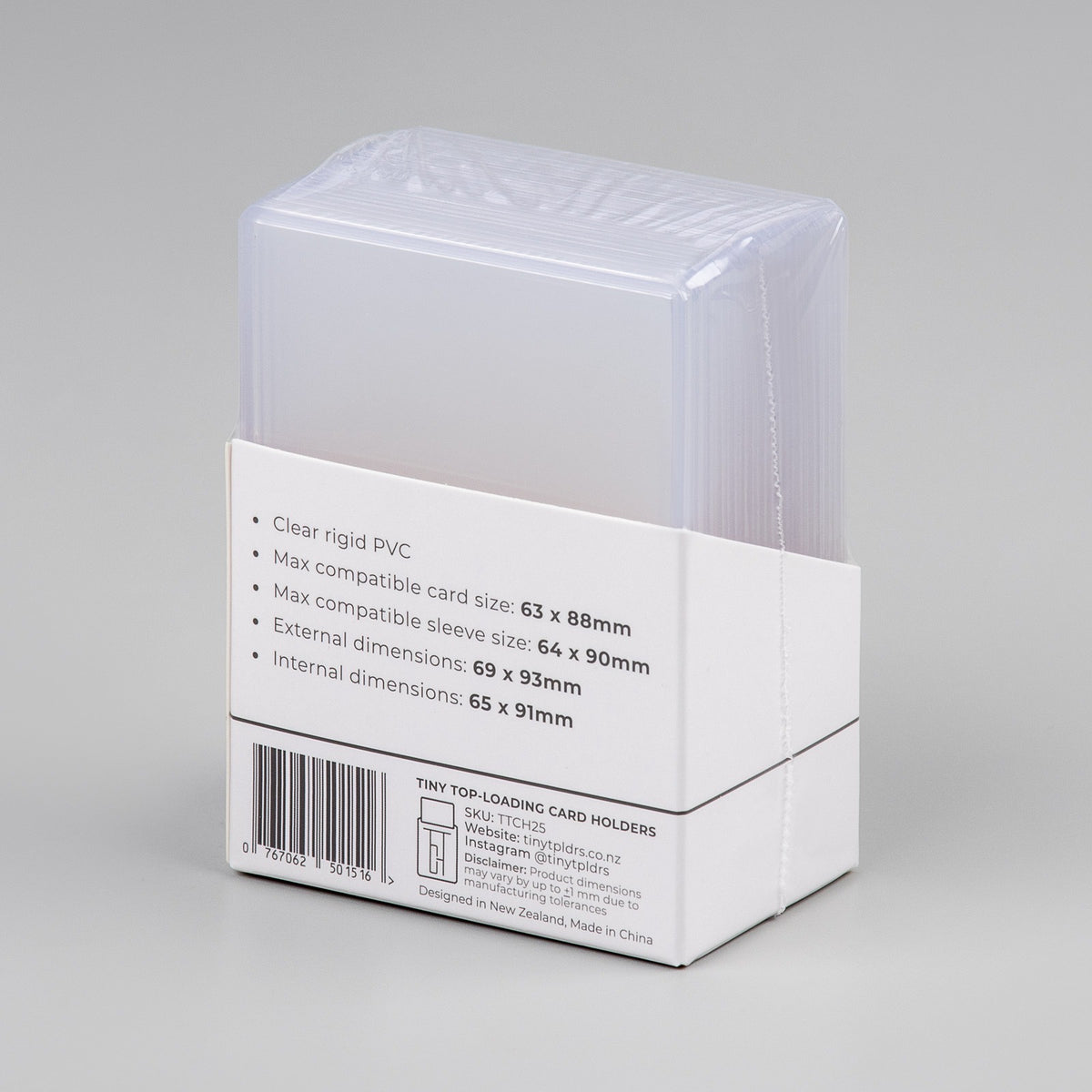 Tiny Top-Loading Card Holders — 25 pack